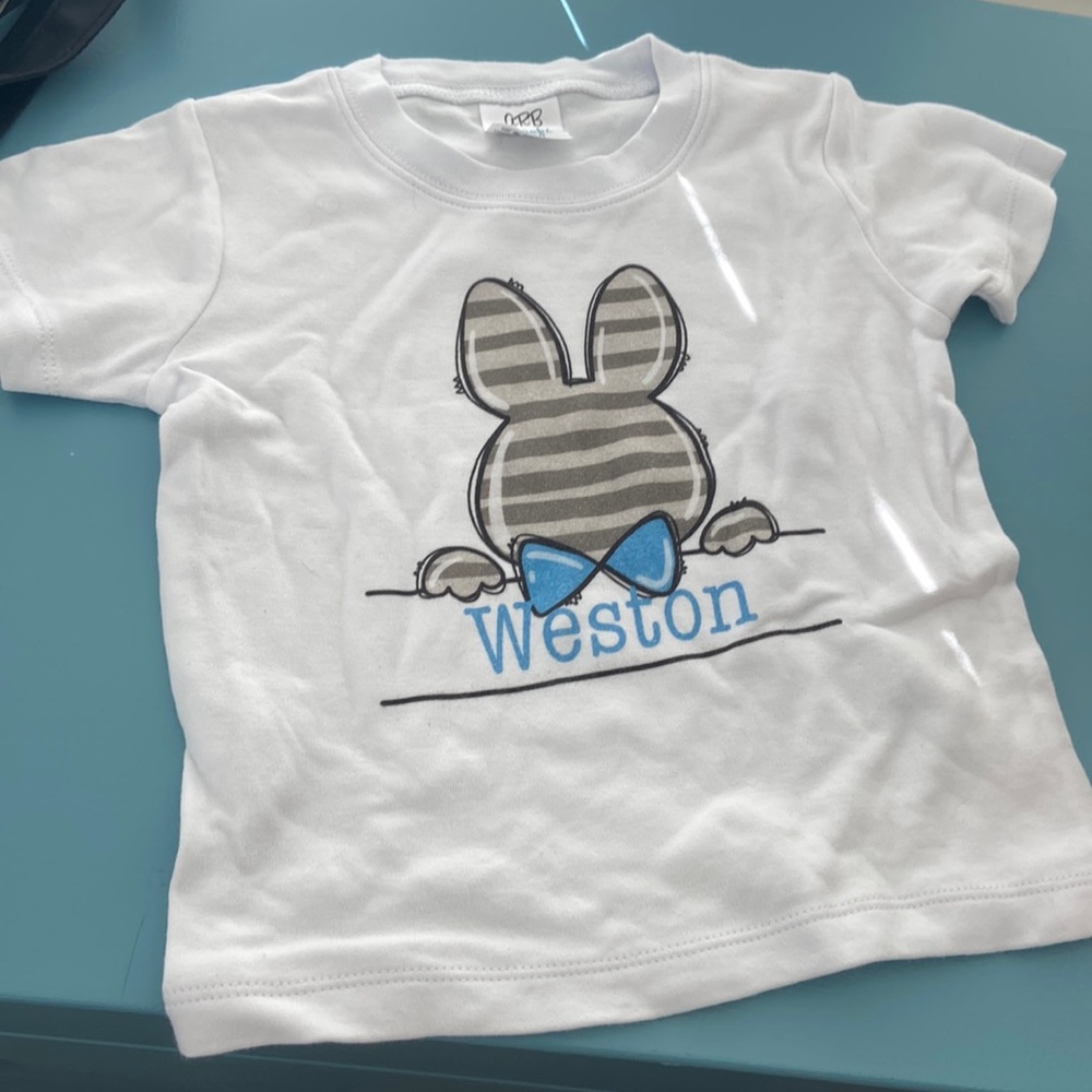 Weston Easter bunny monogrammed 18M